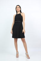 كيتشن فستان ميدي بحزام على الخصر حمالات