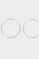 بارفوا أقراط دائرية فضية نسائي فضي