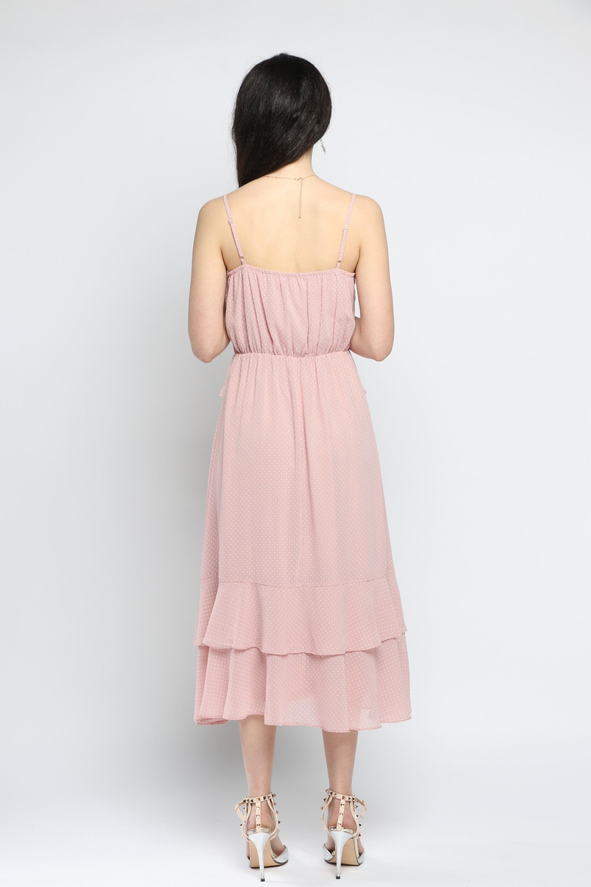 كيتشن فستان ماكسي سادة بأزرار أمامية بدون كتف نسائي