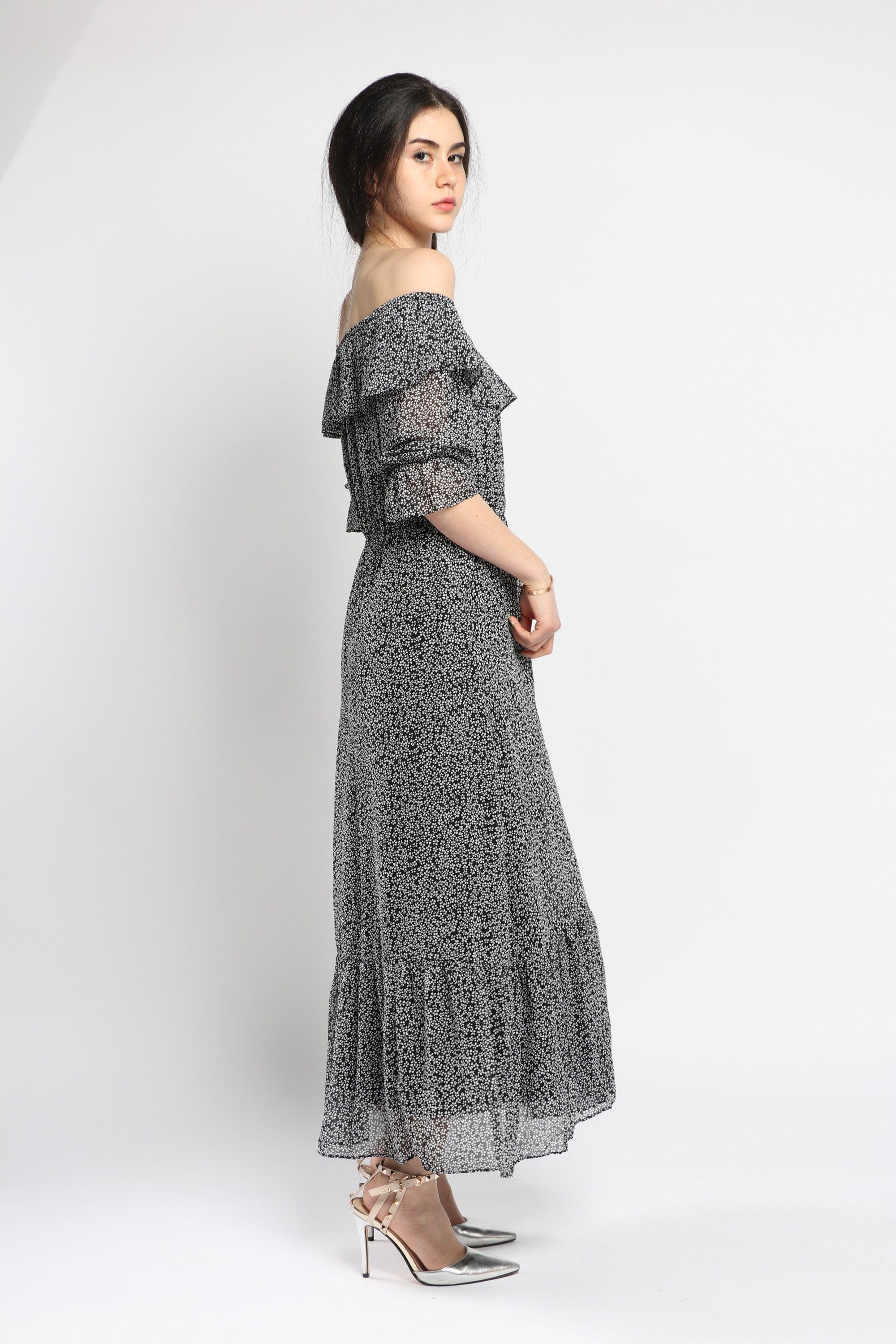 كيتشن فستان ماكسي سادة برباط على الصدر حمالات نسائي