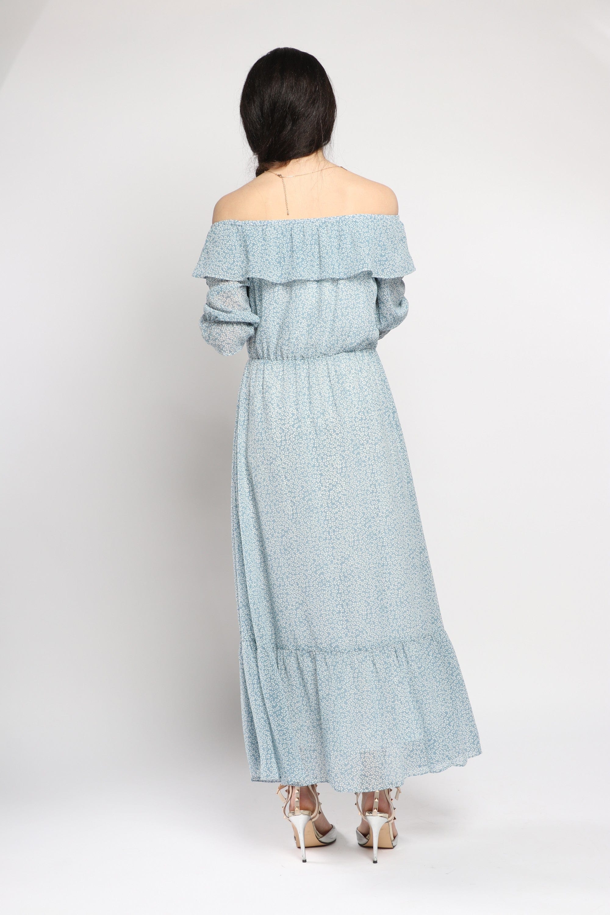 كيتشن فستان ماكسي سادة برباط على الصدر حمالات نسائي