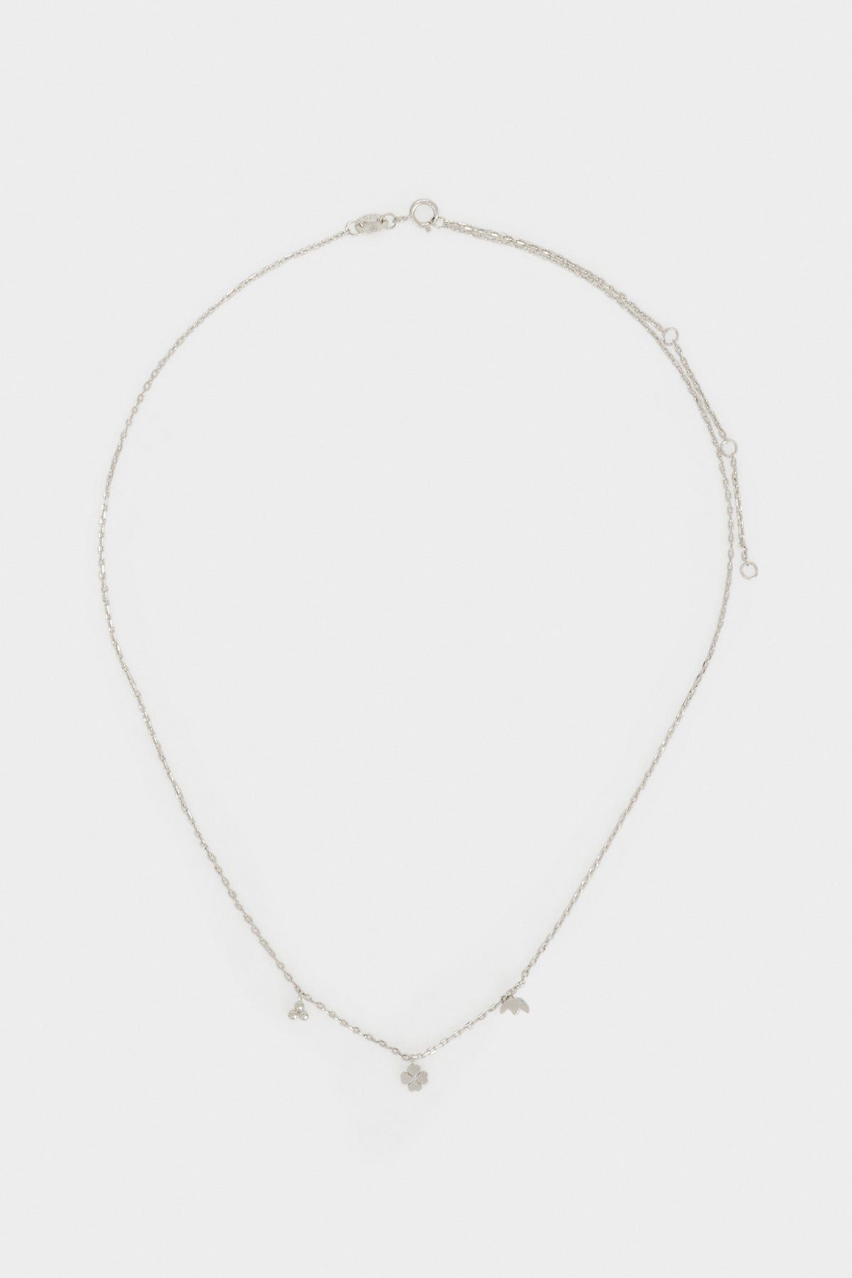 بارفوا سلسال فضة دائري ناعم مزين بأشكال صغيرة فضي