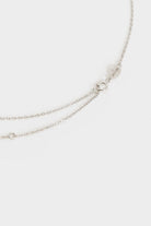 بارفوا سلسال فضة دائري ناعم مزين بأشكال صغيرة فضي