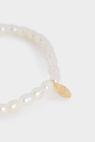 بارفوا أسوارة لؤلؤ بيضاء مزينة باللون الذهبي النسائي ذهب