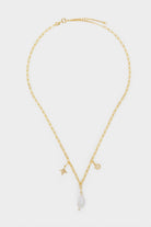 بارفوا قلادة فضية قصيرة 925 بفصوص لؤلؤ طبيعية نسائية بيج