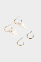 بارفوا حلق صدف بحري نص دلئري بيج