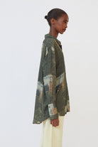 بارفوا قميص فضفاض مطبوع نقشة مدينة أخضر