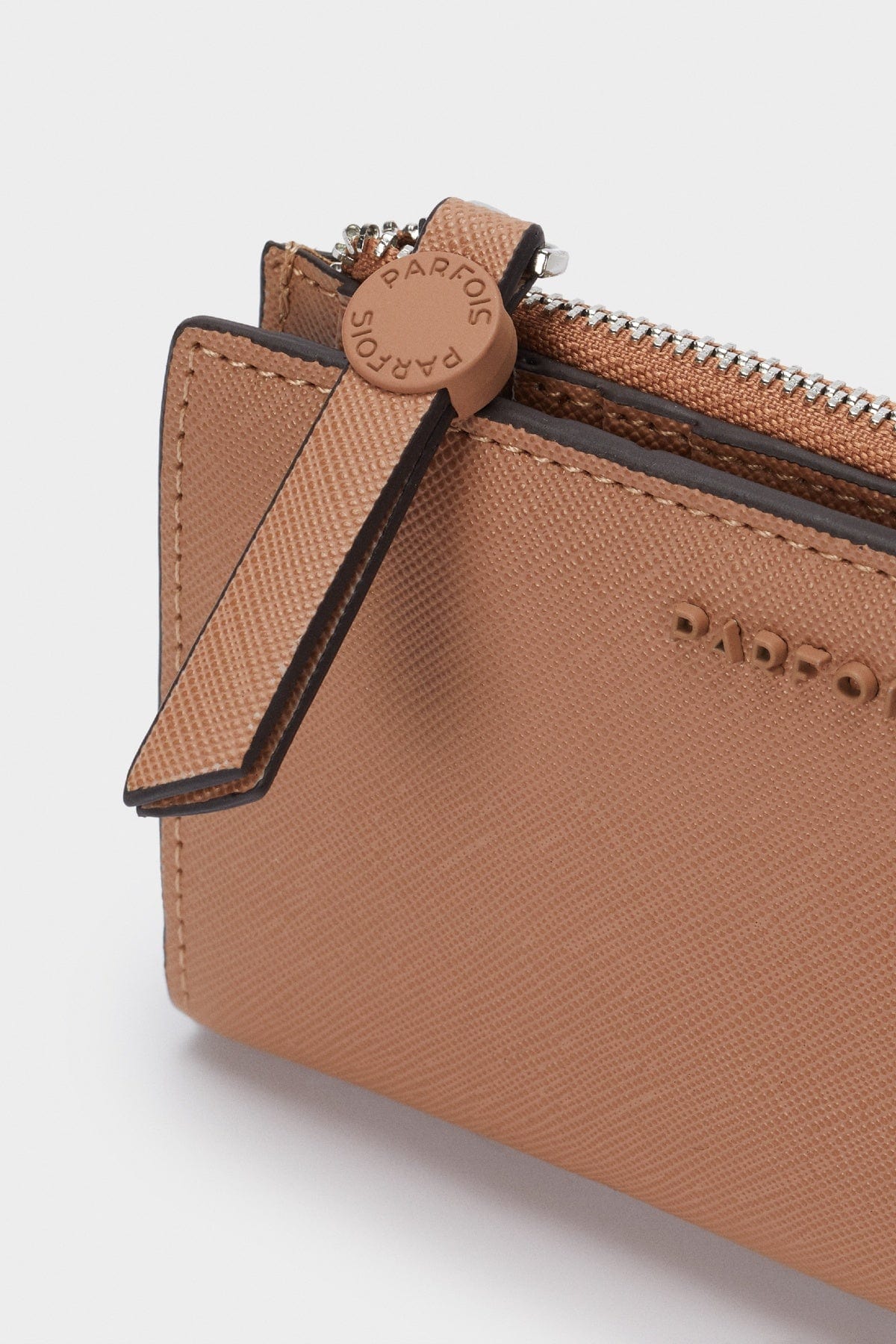 بارفوا محفظة عادية مع حامل البطاقة بني رمادي