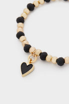 بارفوا أسوارة مزينة بالأحجار بدلاية على شكل قلب نسائي أسود