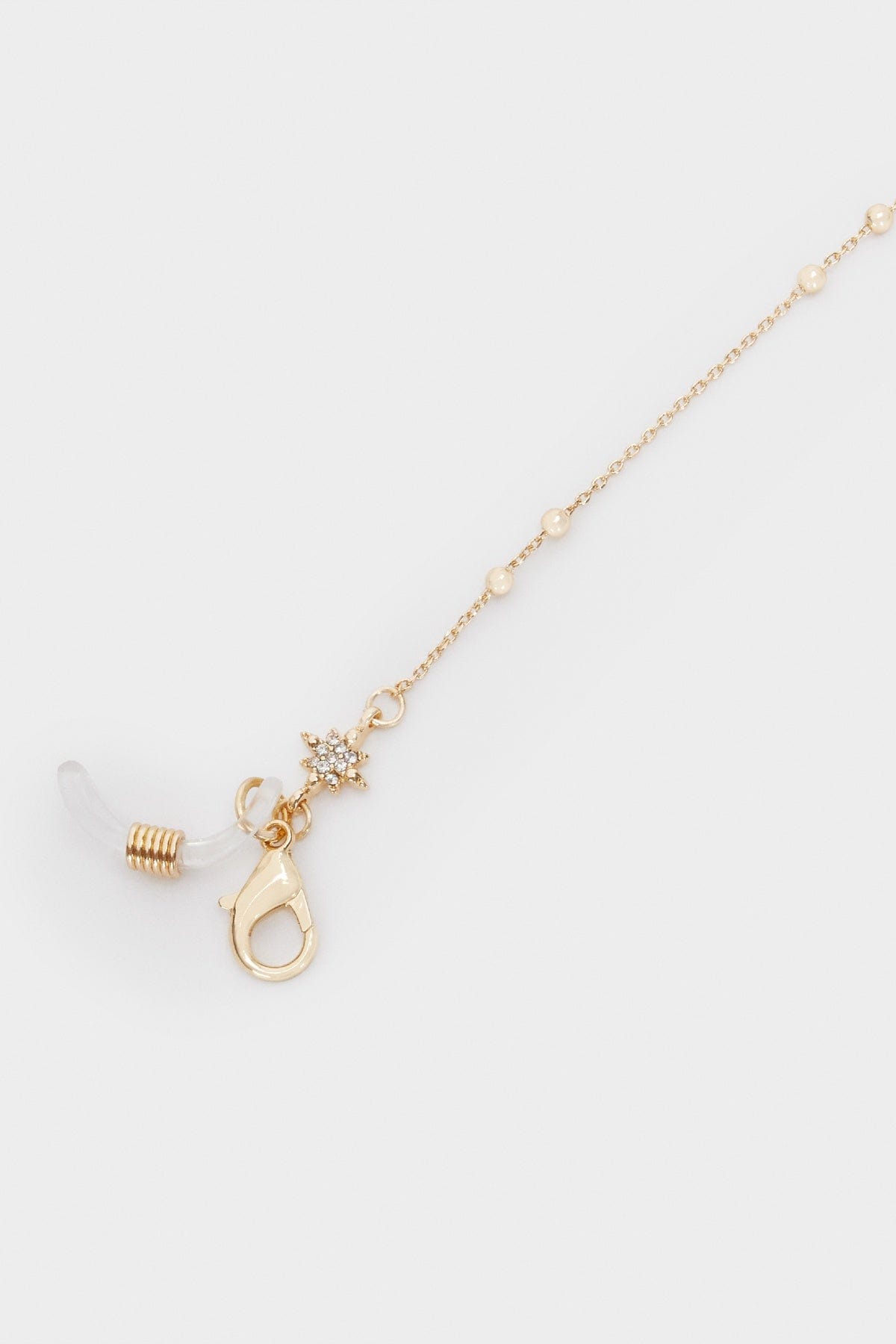 بارفوا سلسلة للنظارات أو ماسك الوجه مزينة بالكرات ذهبية نسائي ذهب