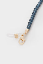 بارفوا حامل نظارات شمسية مزين بالخرز سادة نسائي أزرق