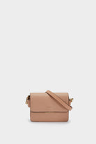 بارفوا حقيبة كروس جلد سادة مع قفل أمامي