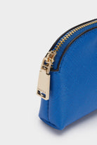 بارفوا محفظة عملات معدنية جللد بسحاب أزرق