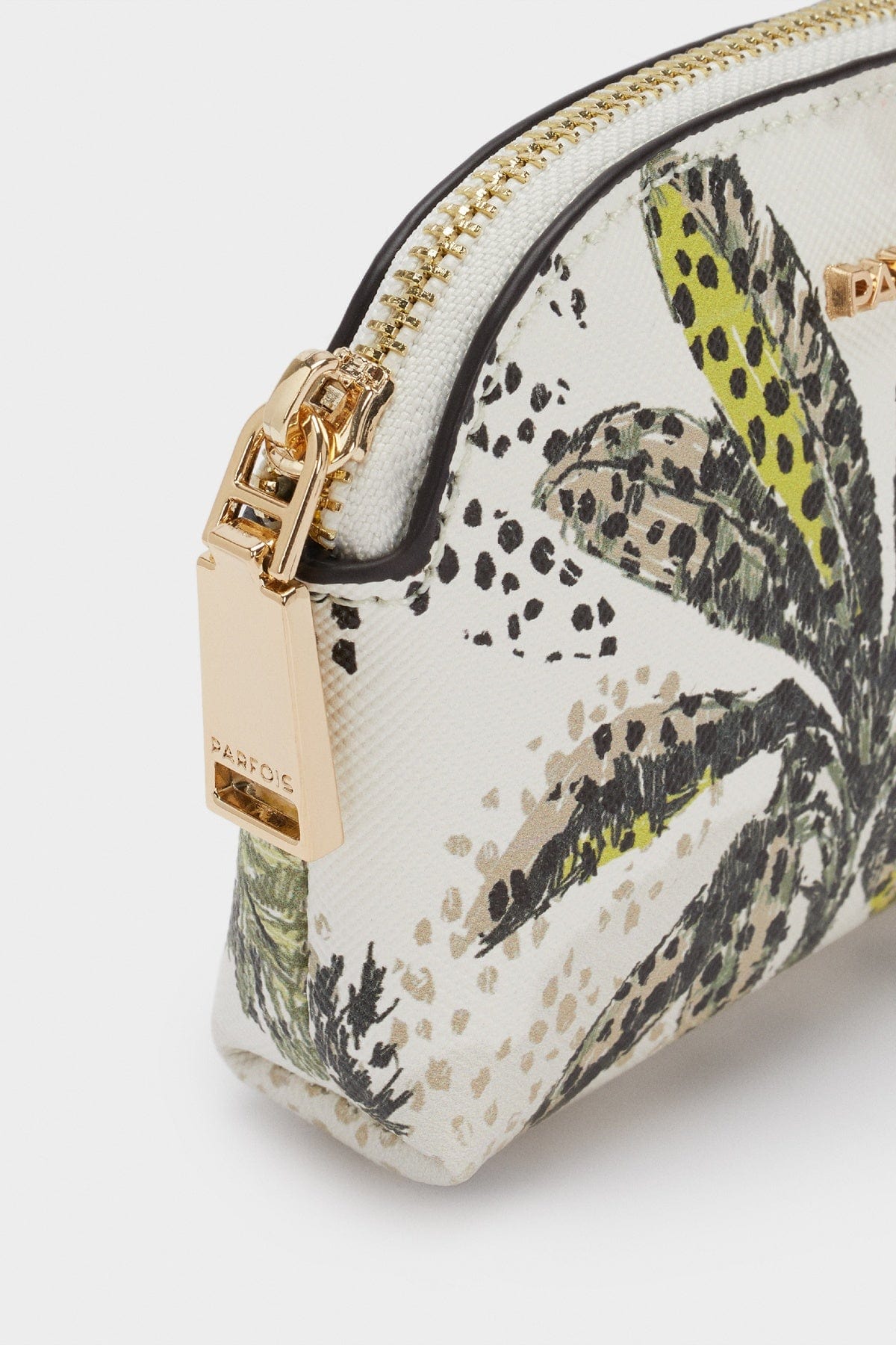 بارفوا محفظة نقود معدنية بطبعة شجرة النخيل أخضر