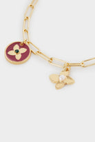 بارفوا أسوارة حلقات ذهبية مزينة بحلقات مزهرة ذهب