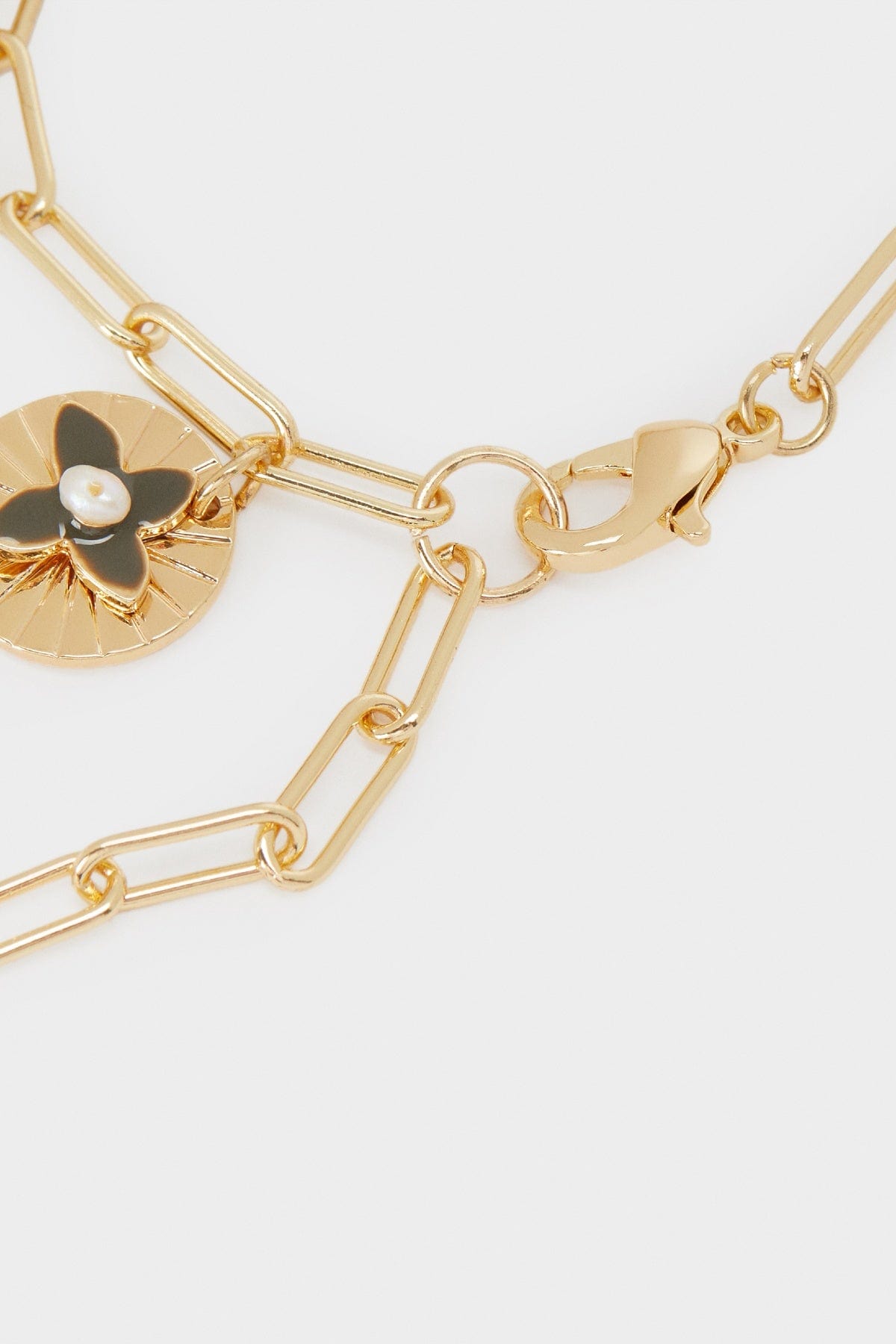 بارفوا أسوارة حلقات ذهبية مزينة بحلقات مزهرة ذهب