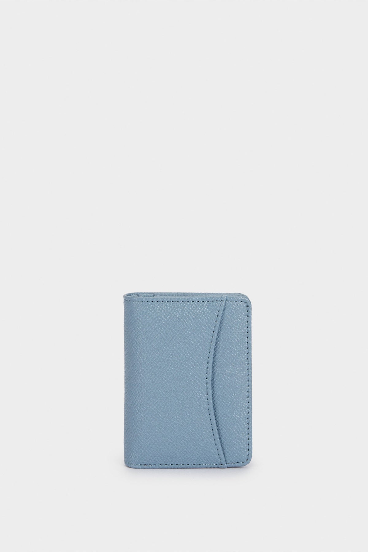 بارفوا حامل بطاقة جلد سادة أزرق