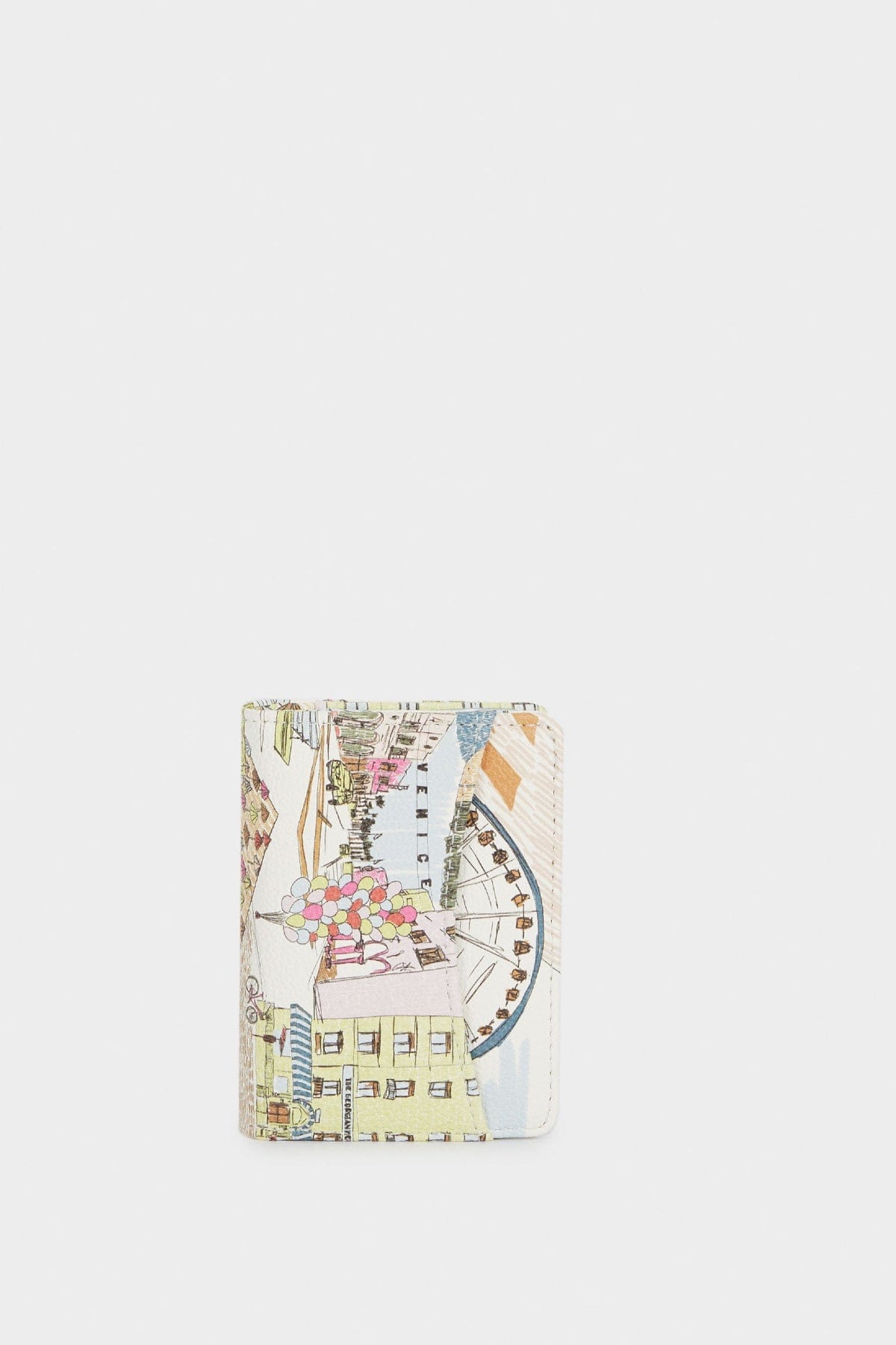 بارفوا حامل البطاقة المطبوعة بيج فاتح