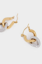 بارفوا حلق حلقات فضية وذهبية نسائي متعدد الألوان