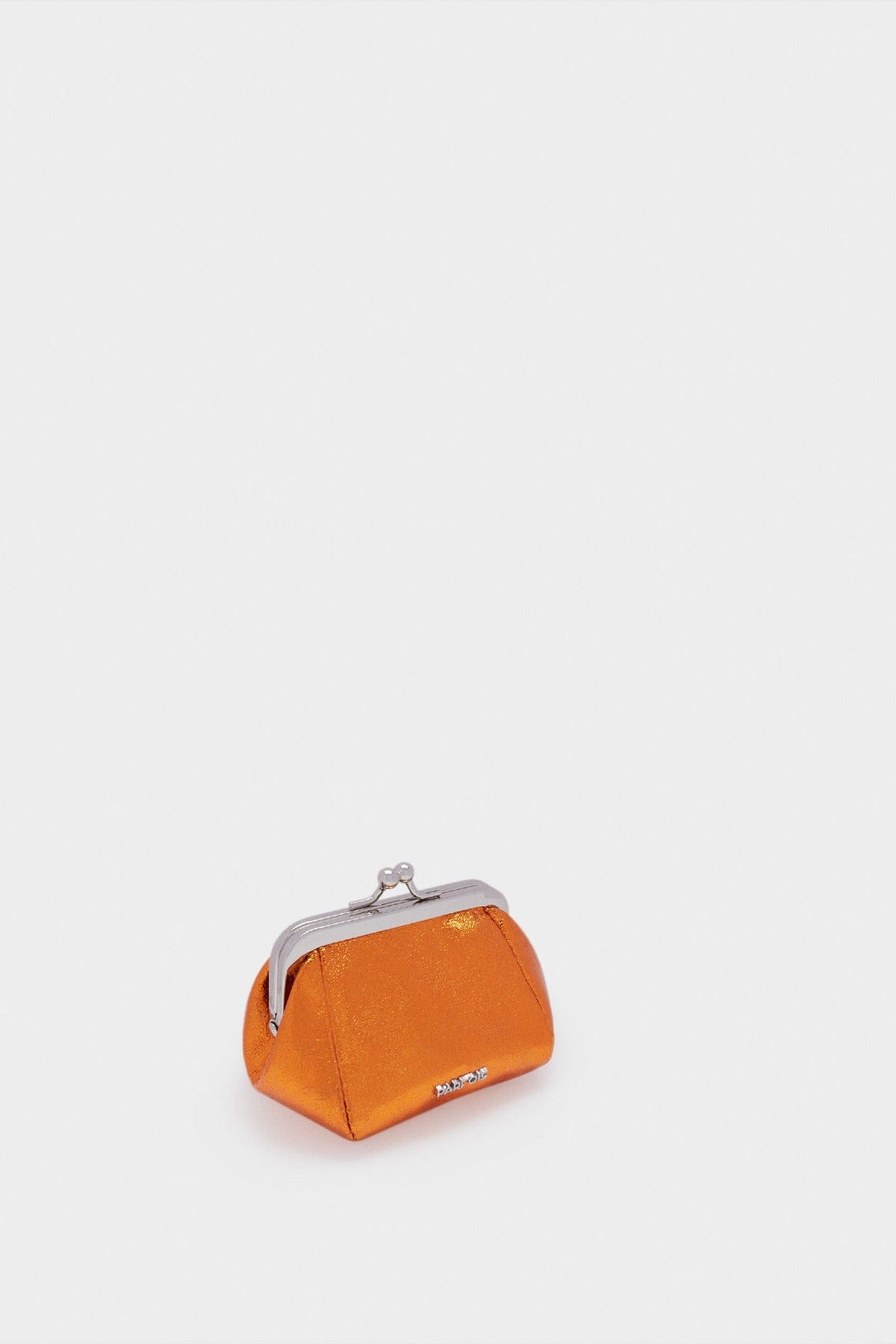 بارفوا محفظة لامعة بإبزيم مشبك البرتقالي