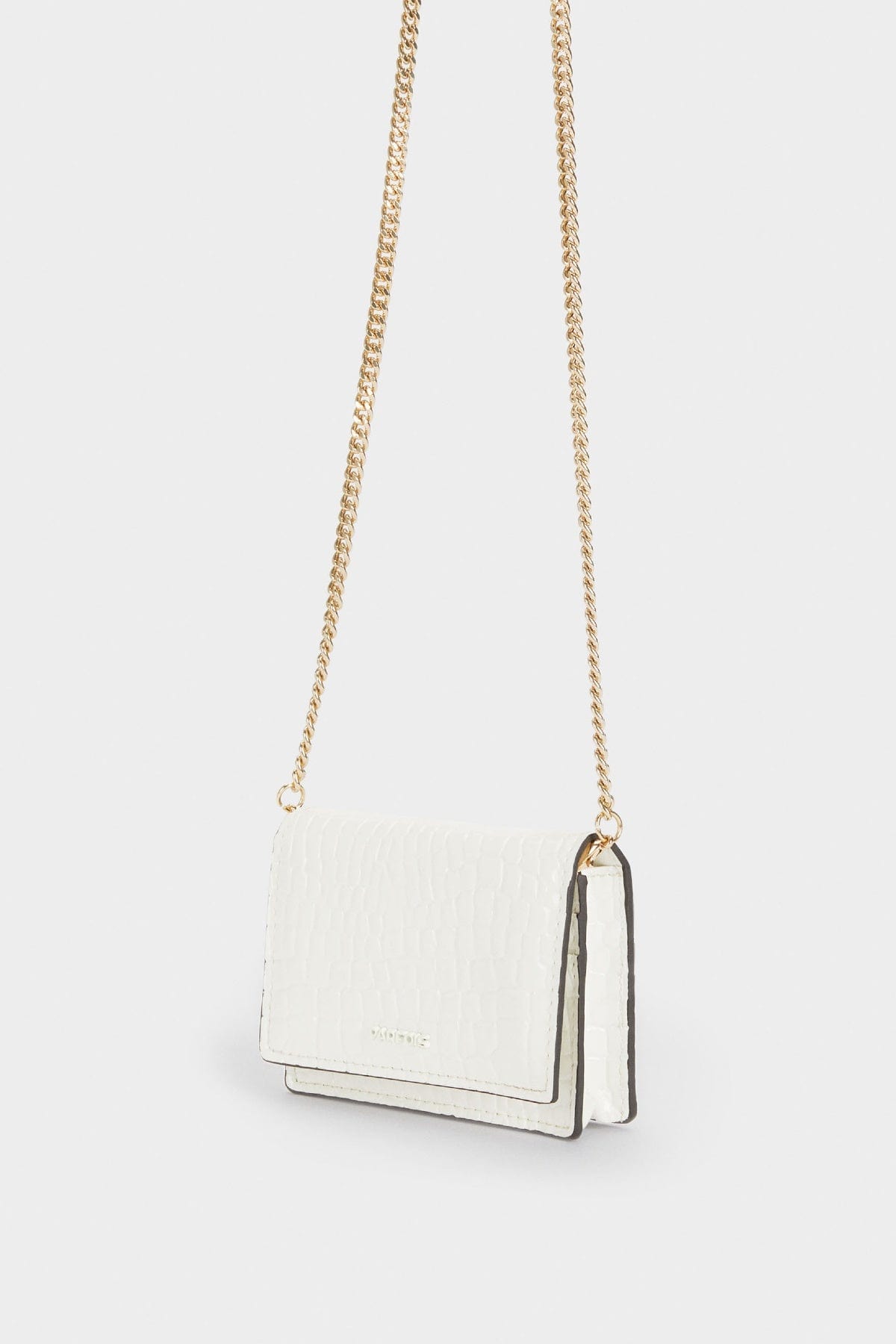 بارفوا حاملة بطايق منقوشة بمحفظة للعملات المعدنية أبيض