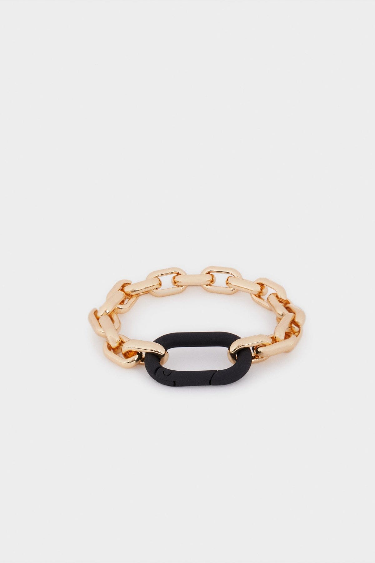 بارفوا أسوارة حلقات ذهبية مزينة باللون الأسود أسود