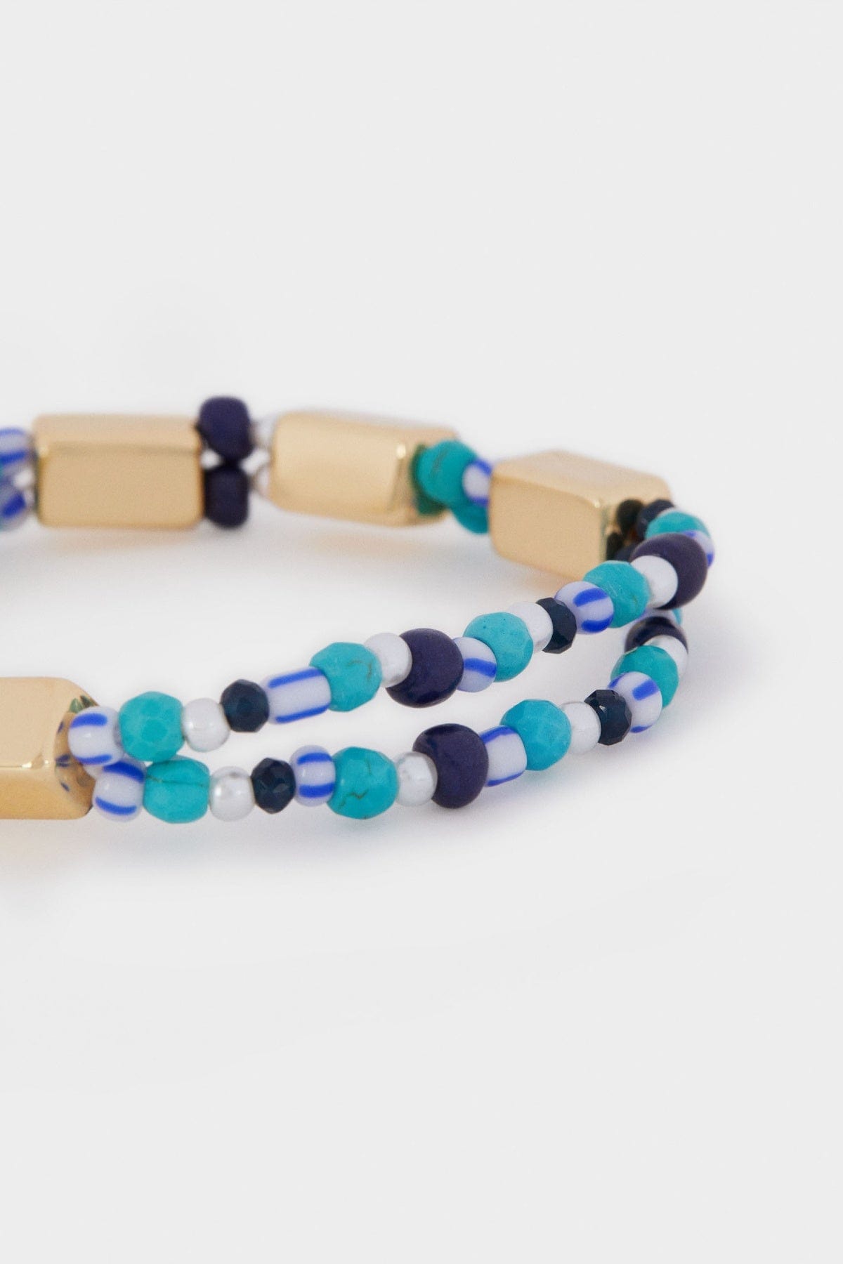 بارفوا أسوارة مرنة مزينة بالحجر والخرز نسائي أزرق