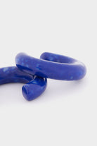 بارفوا أقراط دائرية سادة نسائي أزرق