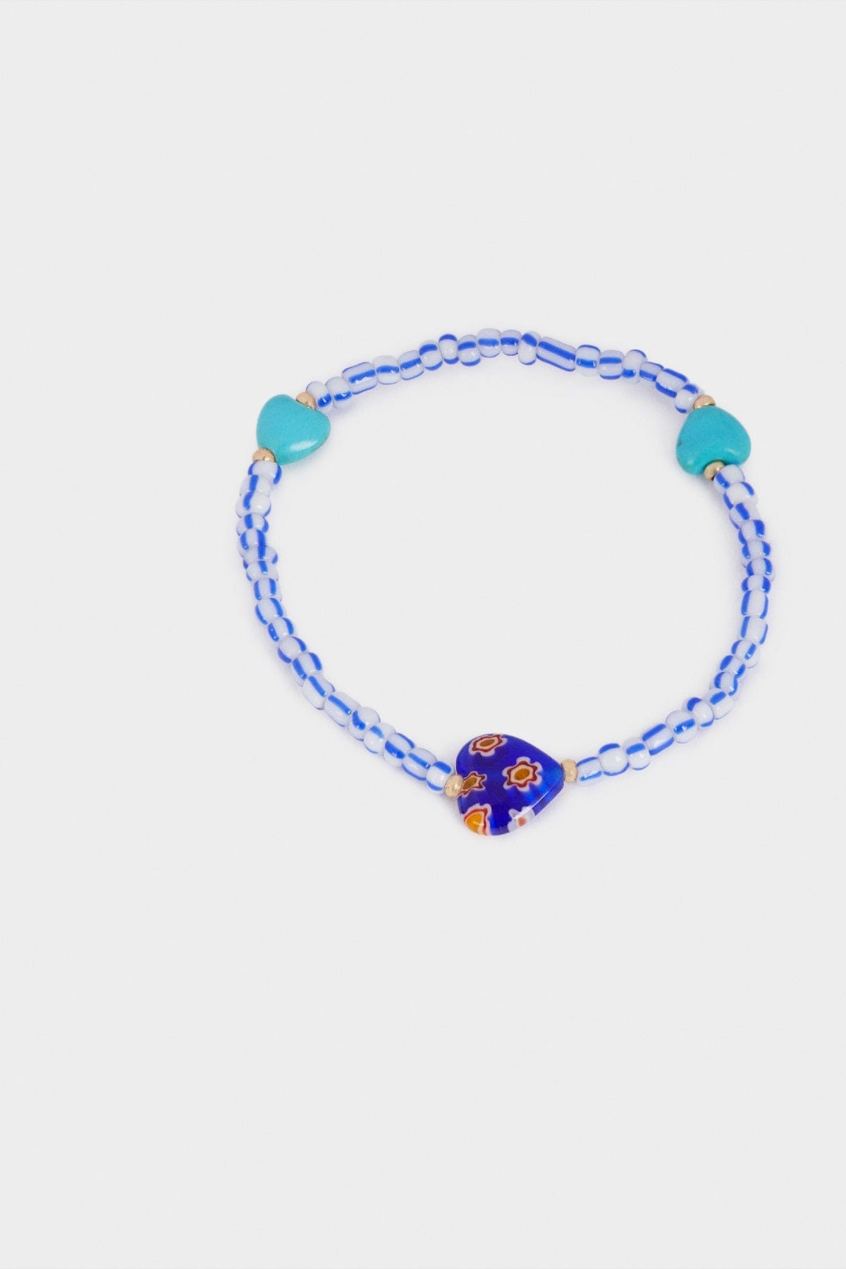 بارفوا أسوارة مزينة بالخرز المخطط نسائي أزرق