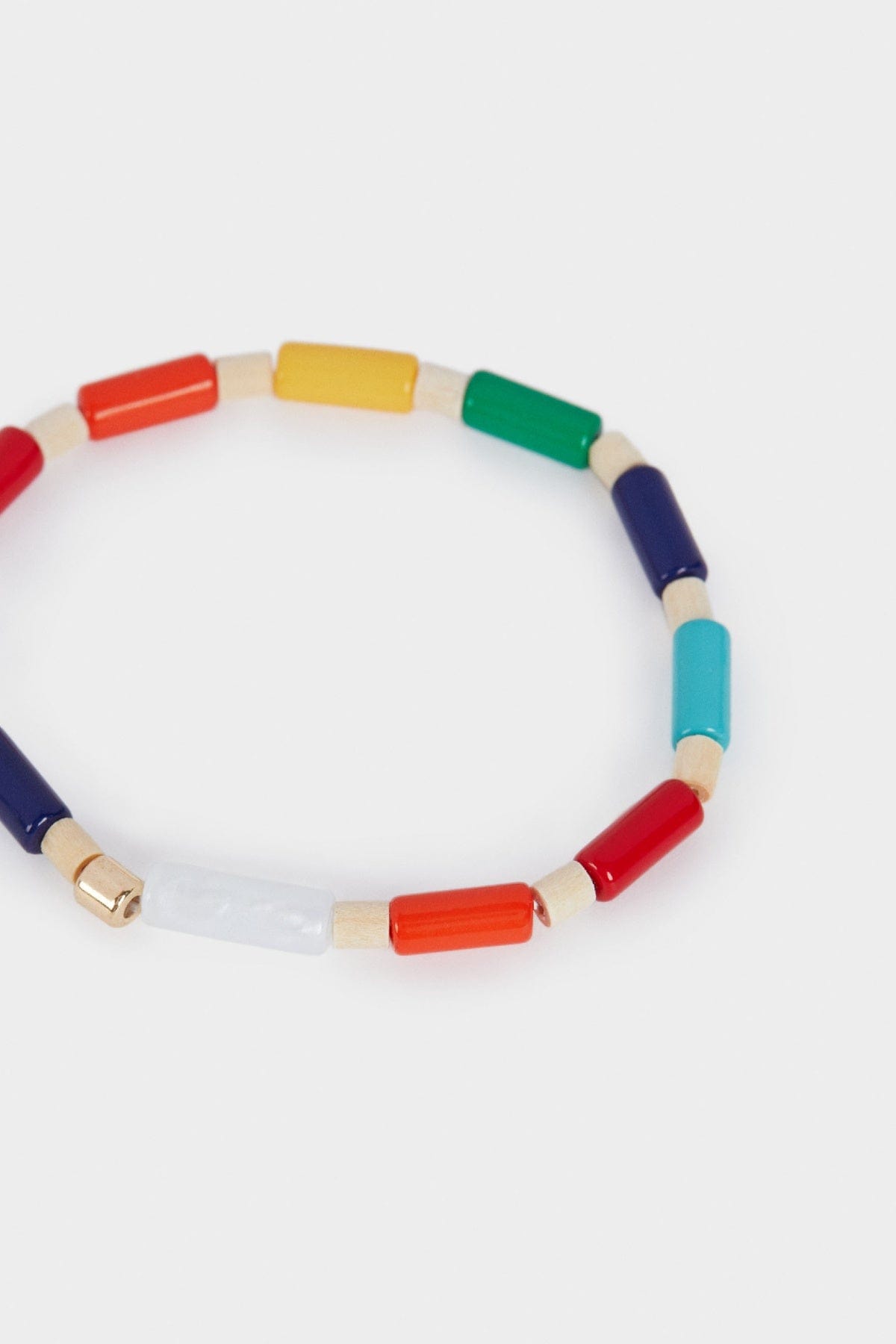 بارفوا أسوارة خرز طويلة ملونة نسائي ذهب