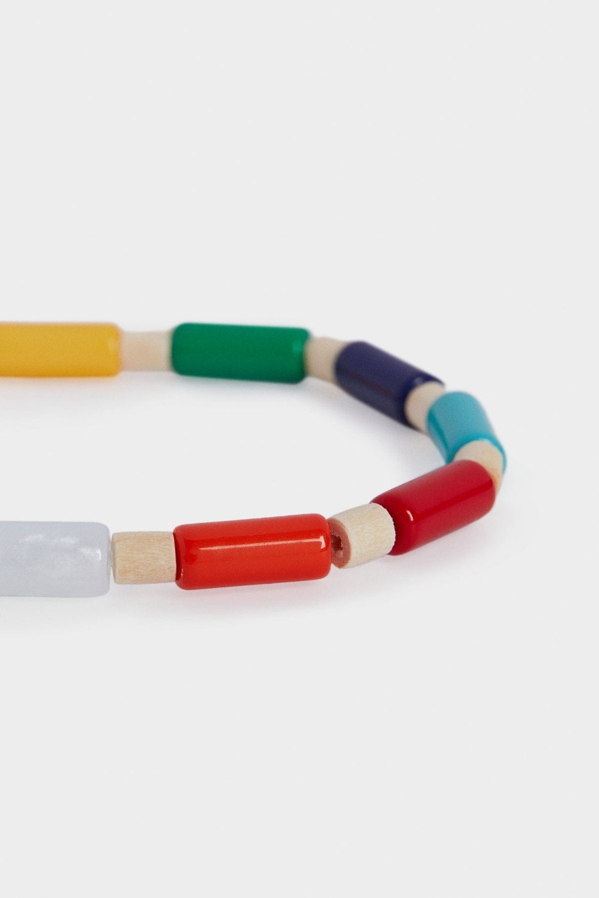 بارفوا أسوارة خرز طويلة ملونة نسائي ذهب