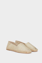 بارفوا حذاء قماشي فلات نسائي ذهب