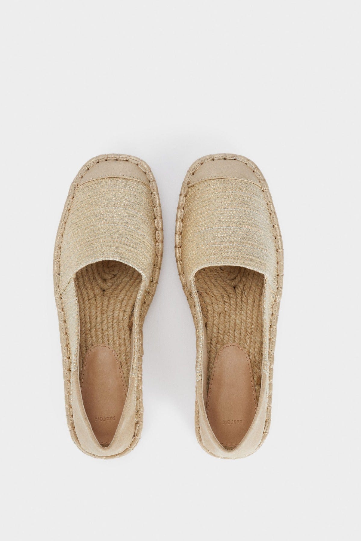 بارفوا حذاء قماشي فلات نسائي ذهب