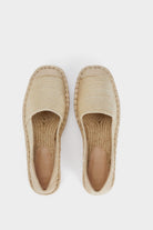 بارفوا حذاء قماشي فلات نسائي ذهب