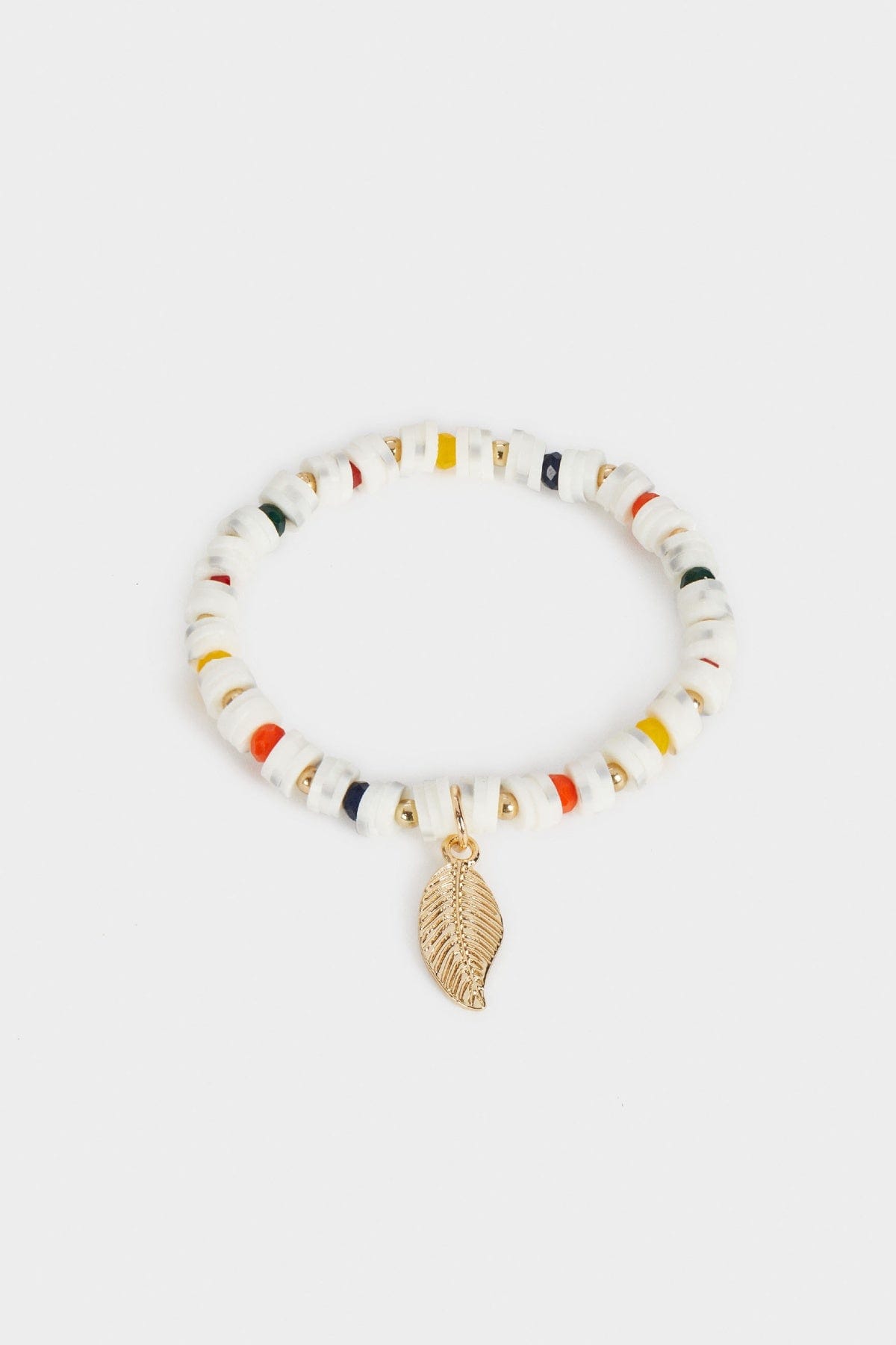 بارفوا أسوارة مزينة بالخرز الأبيض والملون نسائي ذهب