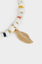 بارفوا أسوارة مزينة بالخرز الأبيض والملون نسائي ذهب