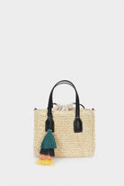بارفوا حقيبة كروس منسوجة بمعلقات بيج فاتح
