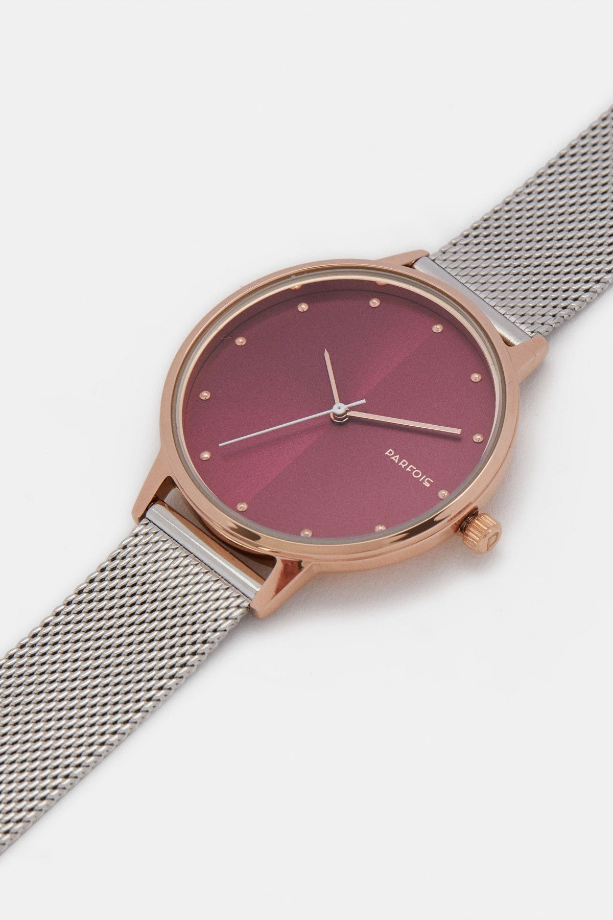 بارفوا ساعة بحزام على شكل شبكى معدني