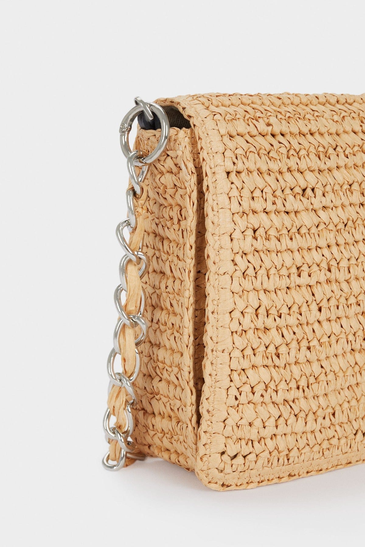 بارفوا حقيبة كتف منسوجة نسائية بيج فاتح