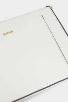 بارفوا حقيبة جلد كروس بجيب خارجي أبيض