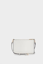 بارفوا حقيبة جلد كروس بجيب خارجي أبيض