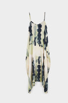 بارفوا فستان ميدي مطبوع مع حمالات أخضر