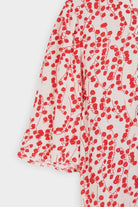 بارفوا فستان ميدي مشجرة بفتحة صدر V بيج فاتح