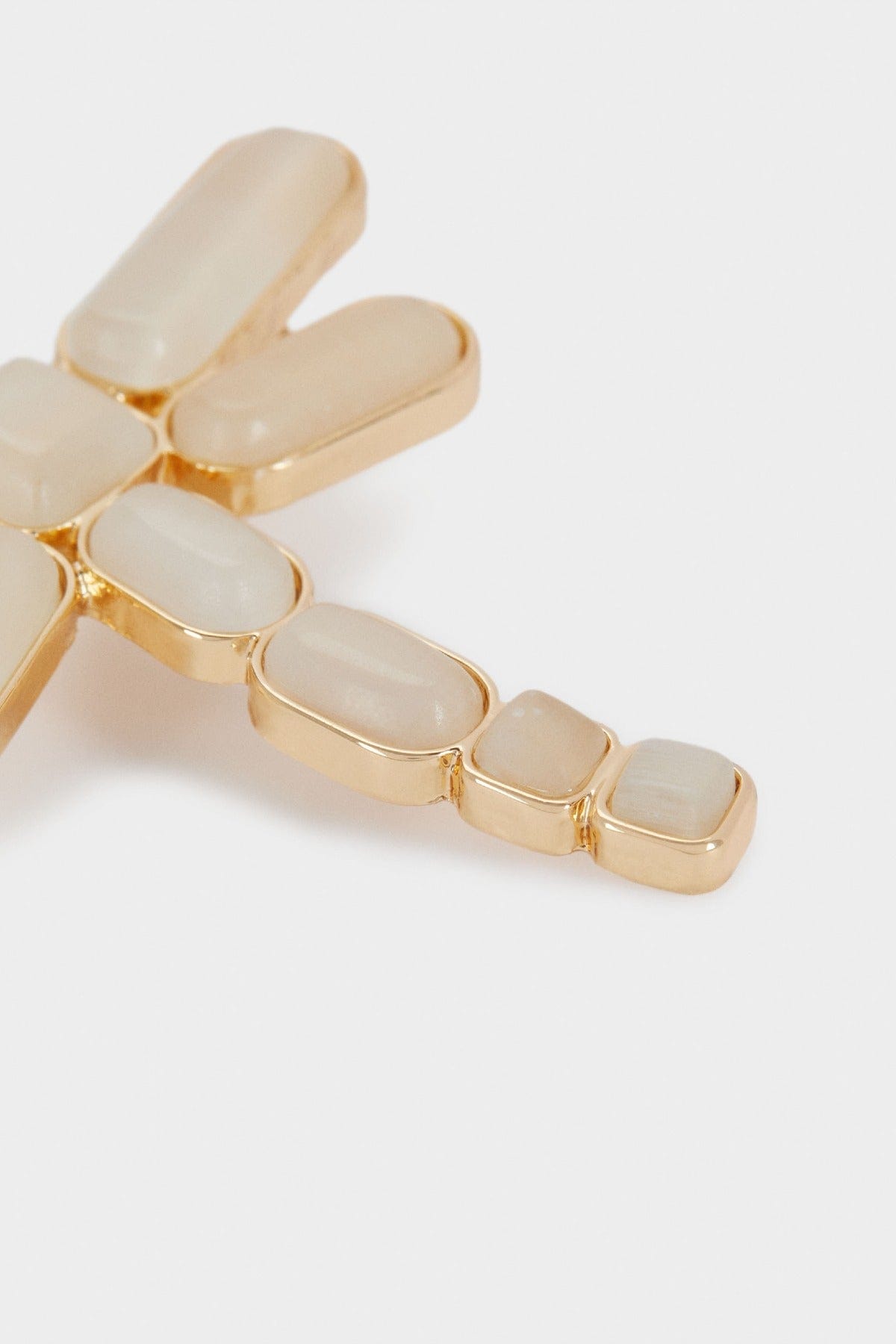 بارفوا بروش على شكل يعسوب رمادي فاتح