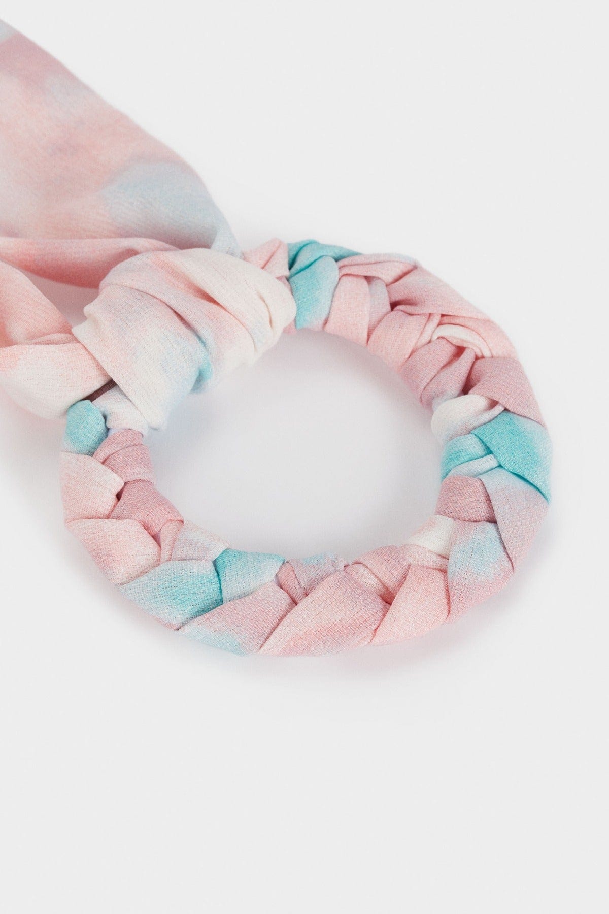 بارفوا توكة مضفرة ملونة برباط نسائي متعدد الألوان