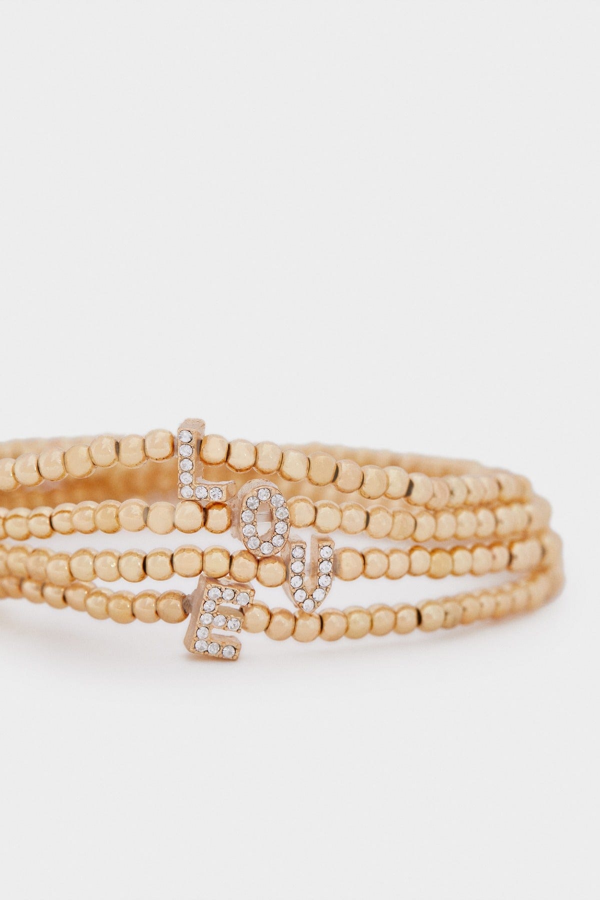 بارفوا أسوارة سادة خرز ذهبي مزين بستراس نسائي ذهب