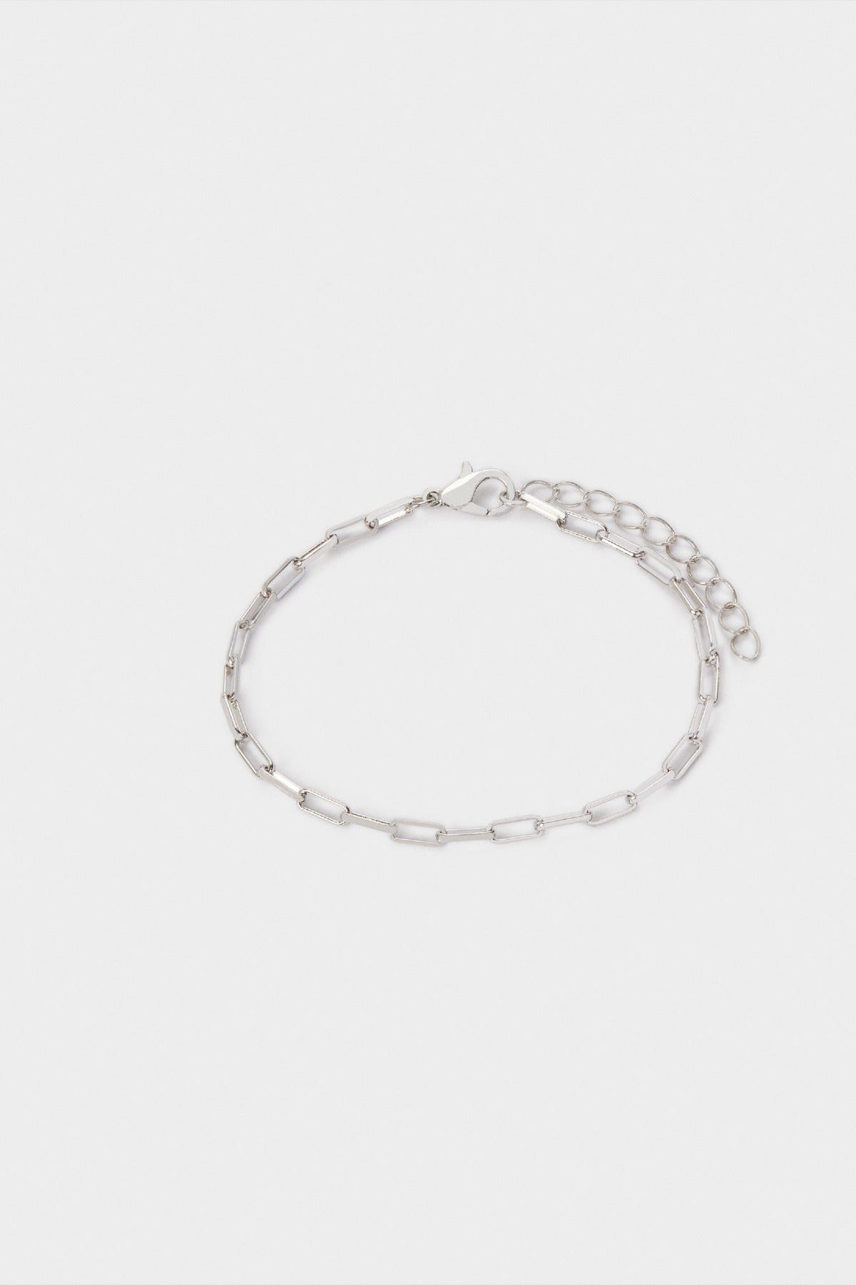 بارفوا اسوارة سادة ستانلس فضي نسائي فضة