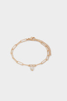 بارفوا أسورة حلقات ذهبية مزين باللؤلؤ نسائي