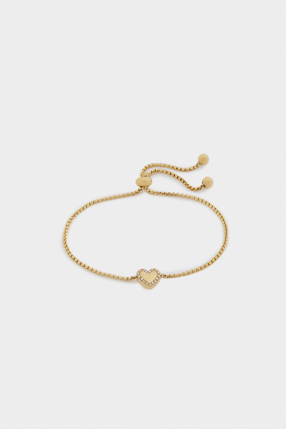 بارفوا اسوارة سادة مزينة بدلاية على شكل قلب نسائي ذهب