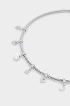 بارفوا أسوارة فضي مزينة بالدلايات نسائي فضة